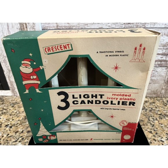 Vintage Cresent 3 Light Candolier Candelabra & Lamps in boxes Candle Light Works - Picture 6 of 10
